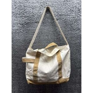 Tembea Blackstock & Weber Canvas Suede Harvest Tote Bag Natural Beige Unisex